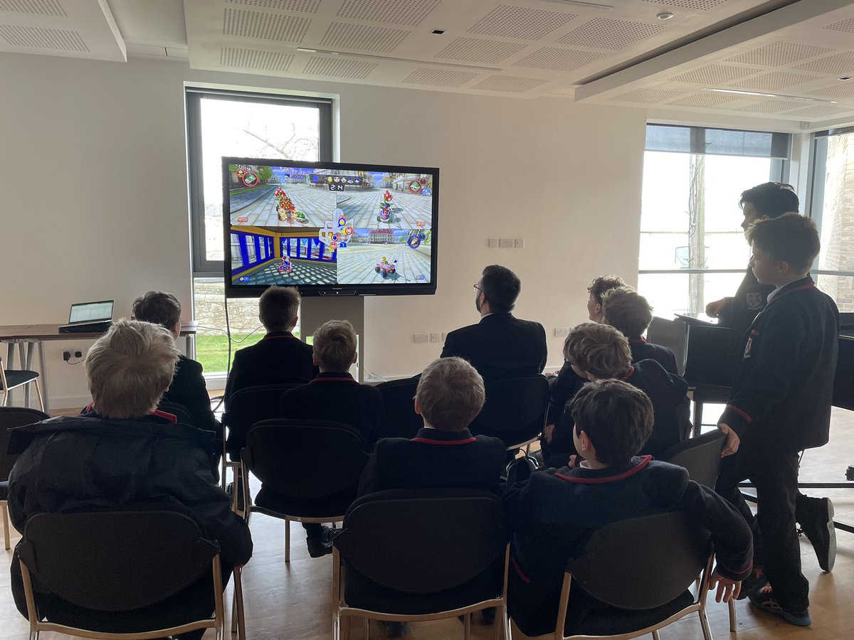 EsportsESMS's tweet photo. Our Digital Learning TA, Mr Rigby, couldn’t resist being a sub today for our #MarioKart #esports #league @esmsedinburgh 
#WeAreESMS #TeamMIEEScotland https://t.co/q446YRDRID