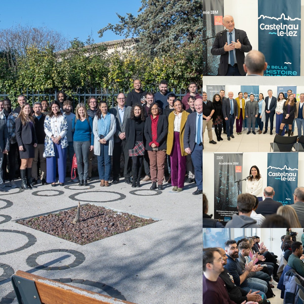 A <a href="/CastelnauleLez/">Castelnau-le-Lez</a> ce matin, inauguration de la 2ème promotion de l'académie en #IA et #cybersécurité qui permettra à 25 demandeurs d'emploi montpelliérains de suivre une formation diplômante en 24 mois. Merci <a href="/Dianete/">Diane Dufoix-Garnier</a> et <a href="/NGueritz/">Nathalie Gueritz</a> ! Lire le CP bit.ly/3Yx9R23