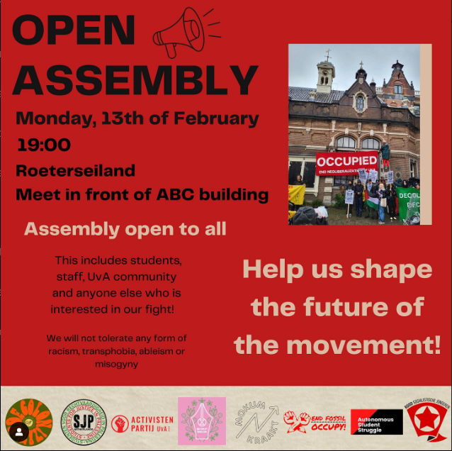 enzoreds's tweet photo. 🟥 Open assembly on Monday, 7pm, REC! https://t.co/enhtXzc5Sl