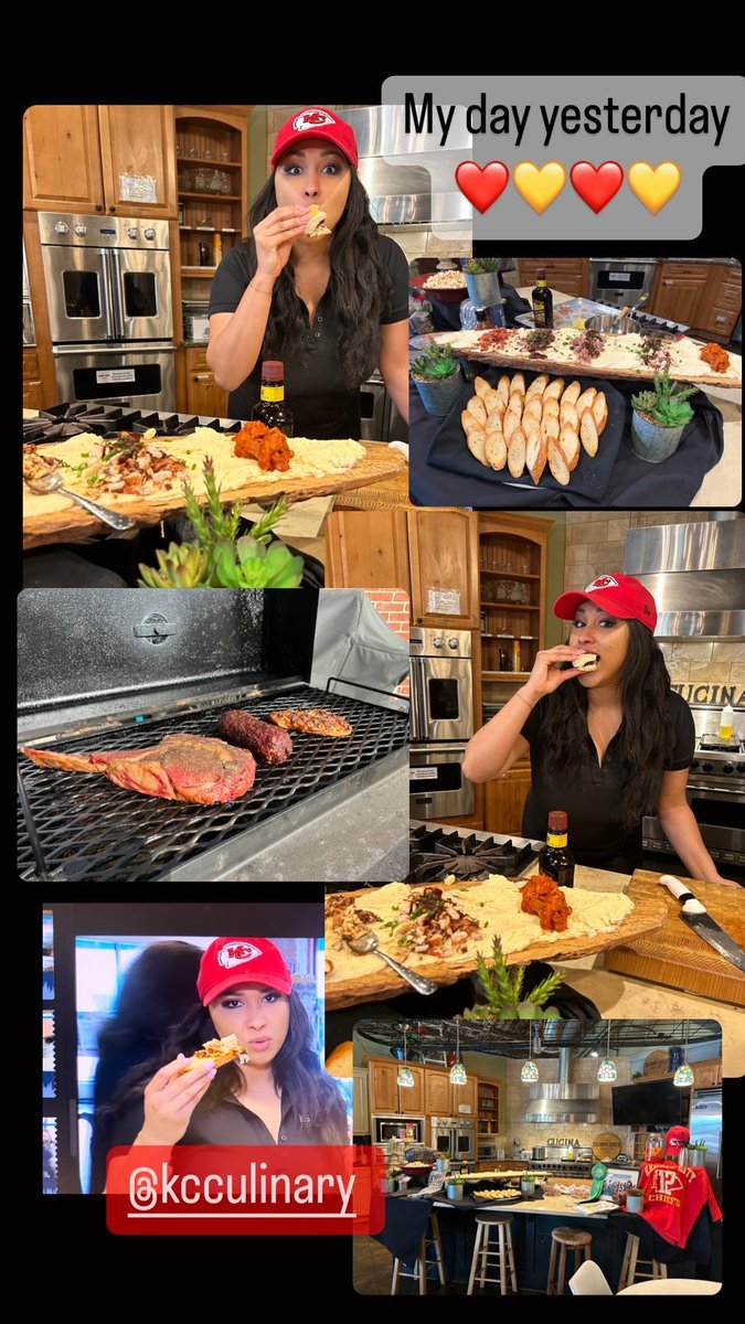 DaiJonesPHL17's tweet photo. Friday morning on @KSHB41
Elevate your Tailgate with some delicious game day grub !
BBQ Butter board
Kelce Kebabs
& more! #OneTankTrips ❤️💛❤️💛 https://t.co/ypJhxlSL6A