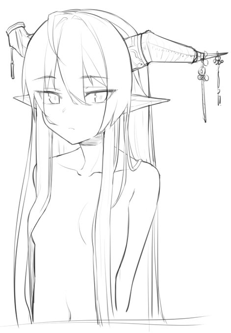 今朝方の夢の新妻ちゃん(うろ覚え
左角すごい邪魔だったのと旦那さんめちゃ渋おじだったまでは覚えてる 