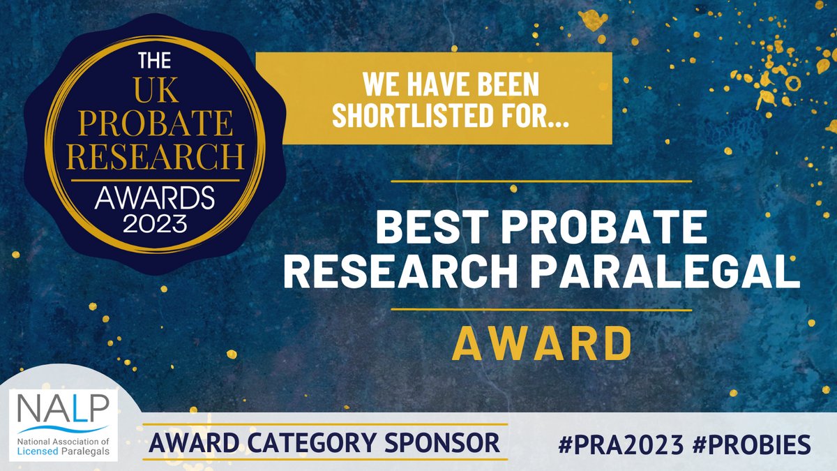 findersprobate's tweet photo. We are super excited to announce that we have been shortlisted for numerous awards at the 2023 UK Probate Research Awards! 🎉 https://t.co/EFOtKOTmSL @AwardsProbate #PRA2023 #TheProbies #UKProbateResearchAwards https://t.co/aALWu8VaNL