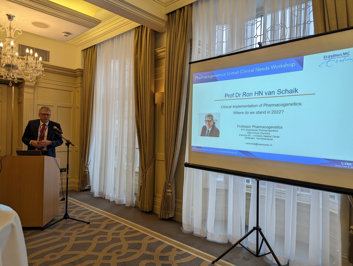 C-TRIC (@c_tric) on Twitter photo <a href="/ronvanschaik/">Ron van Schaik</a> outlining the implementation of #PGx into #clinical care in the #Netherlands - successes and encountered challenges. #DPWG
<a href="/ErasmusMC/">Erasmus MC</a> <a href="/ronvanschaik/">Ron van Schaik</a> outlining the implementation of #PGx into #clinical care in the #Netherlands - successes and encountered challenges. #DPWG
<a href="/ErasmusMC/">Erasmus MC</a>