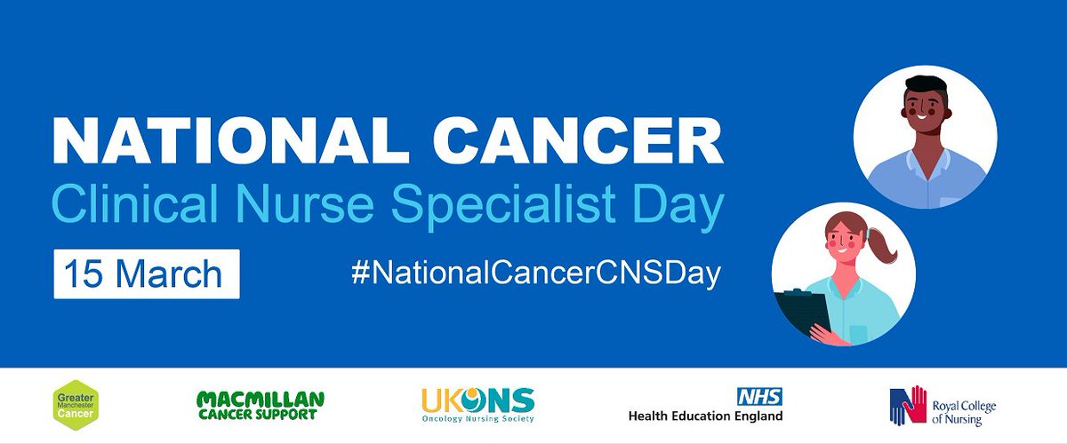 We are delighted to be joining our colleagues on the 15th of March for the #NationalCancerCNSDay to celebrate the excellent work of our cancer clinical nurse specialists.