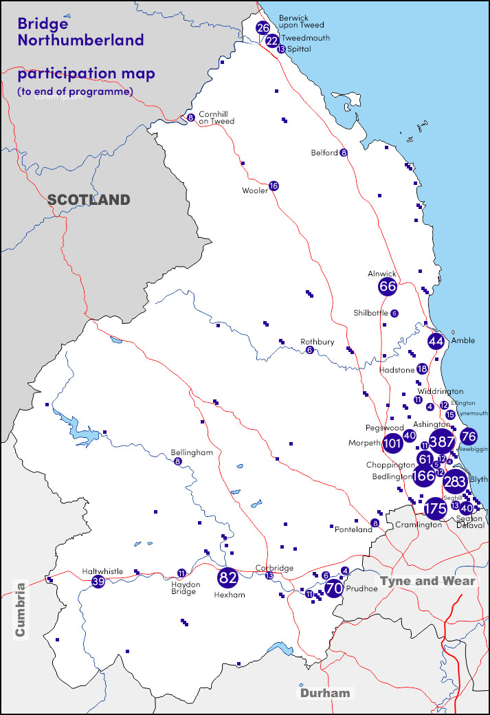 2024 participants in 112 #Northumberland locations - Successfully bridging the gap to work and skills with bridgenorthumberland.org.uk 
<a href="/TNLComFund/">The National Lottery Community Fund</a> @NorthTyneCA <a href="/JCPinNTW/">JCP in NTW</a>