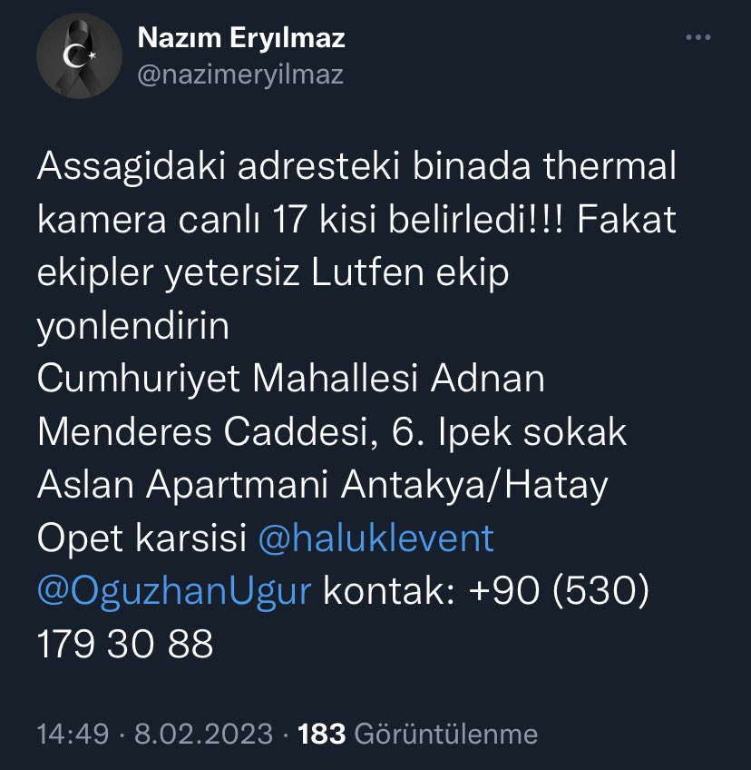 EgeCoskuner's tweet photo. @gutitoli @tgcyv Lütfen yardım aynı yerden aynı bilgiler geliyor @ahbap @haluklevent @OguzhanUgur https://t.co/XsUrFreSYy