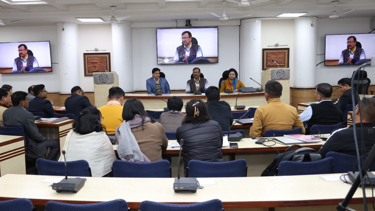 ncert's tweet photo. Glimpses of the inaugural session of the Training Program for Channel Coordinators and Subject Matter Experts from North Eastern States on PMeVIDYA DTH TV Channels organised from 8-10 February 2023 at CIET-NCERT, New Delhi 
@ProfSaklani 
@ap_behera https://t.co/hh1INthAgD