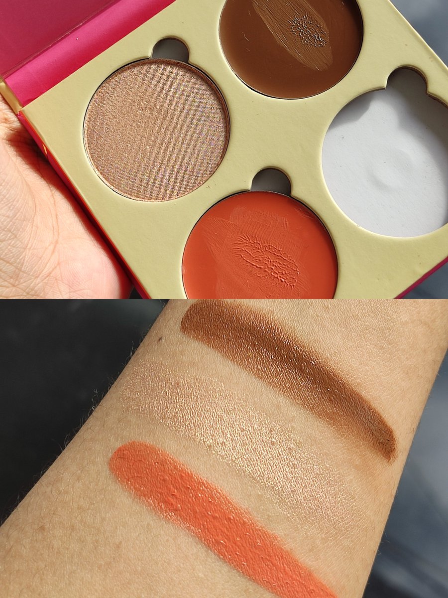 nsvrn_'s tweet photo. REKOMENDASI MAKEUP 💖

Abis nyobain face pallete baruuu! Kiwww @madformakeup_co 🥳

Creamy &amp; Blendable walau aku applynya pake tangan, gapake spons/beauty blender.

Blushnya cakep bgt!! ✨🧡

#racuninmakeup https://t.co/gFfHVr41fp