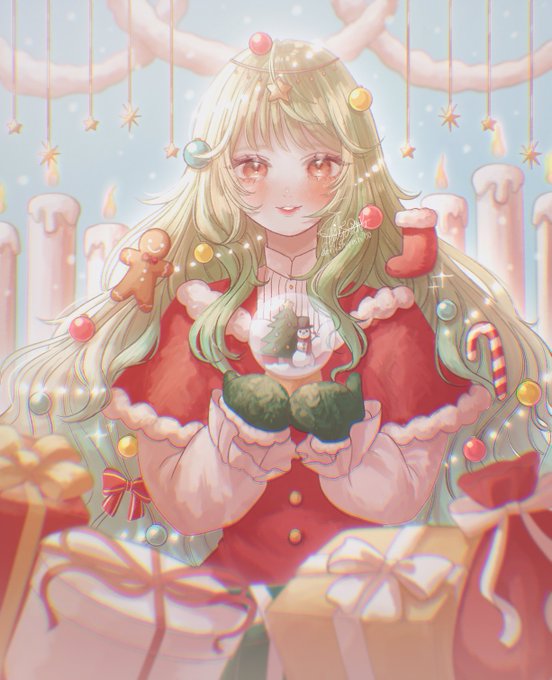 「blonde hair candy cane」 illustration images(Latest)