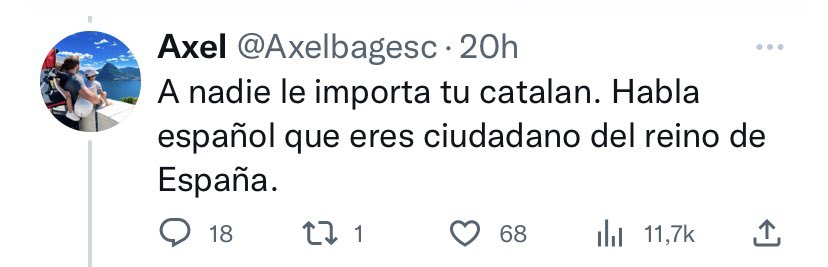 Marc_Serra's tweet photo. He comentat en català un notícia d’un mitjà internacional. He rebut molt d’amor. No ho podem normalitzar. https://t.co/JqzWT3A1dk