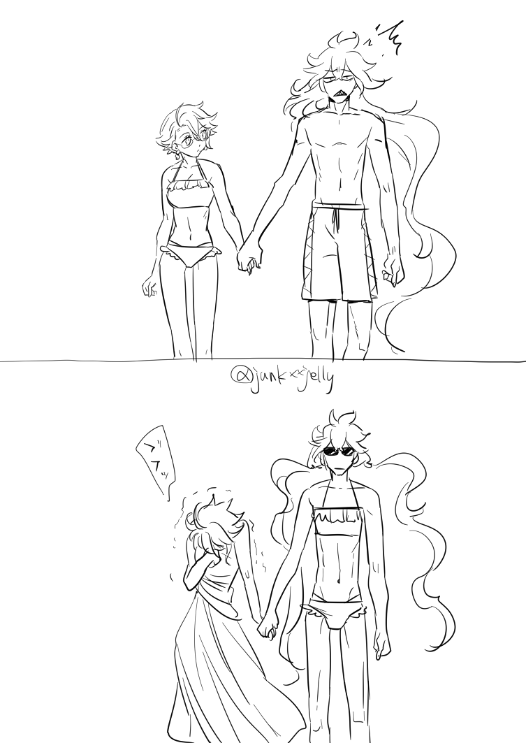 描くだけ描いて忘れてたやつ。
じむきゃりーのパパラッチ対策めっちゃ好き。
にょた🐙 
