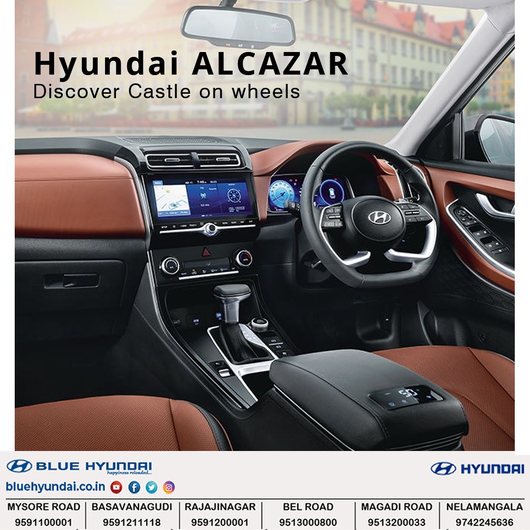 Hyundai ALCAZAR is all set to redefine premiums, comfort, and versatility for an unrivaled travel experience with a host of 1st in segment features. 💯

#hyundai #hyundaiindia #alcazar #hyundaisafetycar #indiancars