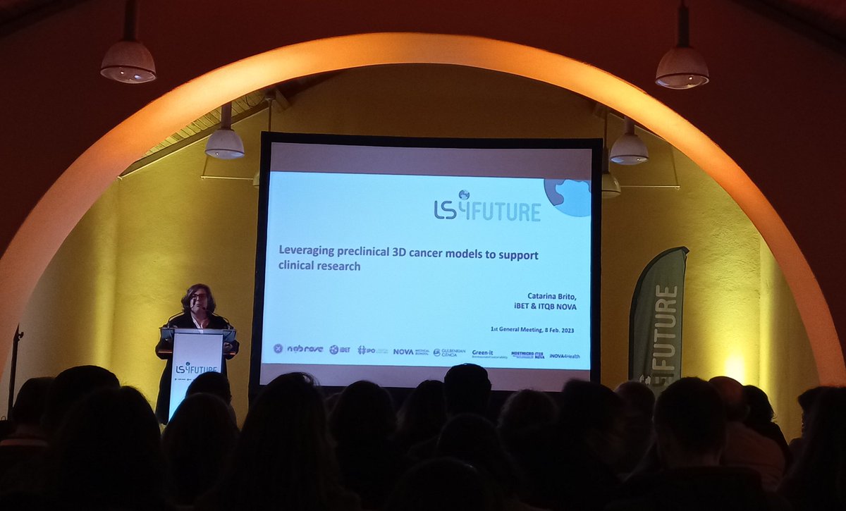 ibetportugal's tweet photo. Another talk by an @ibetportugal member at #1stls4fmeeting.
Catarina Brito, head of the #advancedcellmodels lab, provided an overview on translating 3D #cancer models to the clinical practice. 🔬
Know more ➡️https://t.co/Z1bOWXn4FI https://t.co/Hyzxambjdt