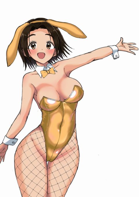 年明けに描いた澤ちゃんのバニー服を金色にして遊んでいた 