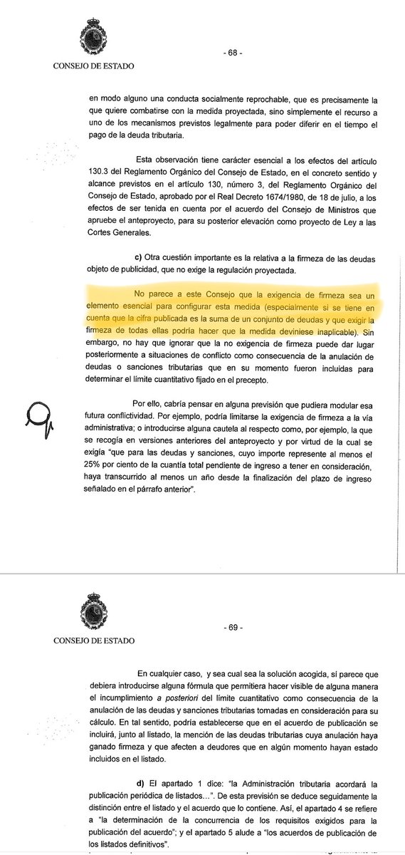 La exigencia de firmeza para la inclusión de las deudas y sanciones en el listado de deudores a la Hacienda Pública hará que la medida devenga inaplicable, como ya adelantó el Consejo de Estado en su dictamen de 2015, en el que no consideró necesaria está firmeza.