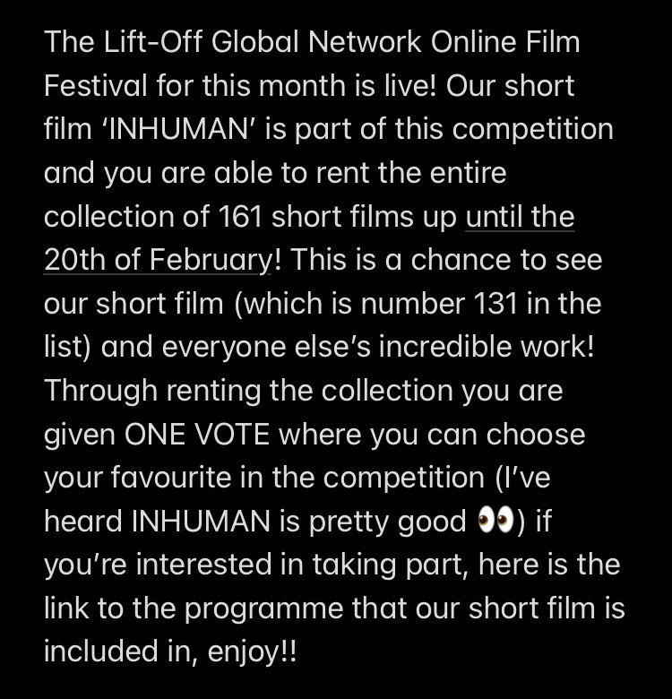 psstproductions's tweet photo. The Lift Off Global Network session link! 

 https://t.co/pJkcYRd8UB

#LiftOffGlobalNetwork
#LiftOffFilmFestivals
#LiftOffSessions 
#LiftOffSessionsFebruary
#SupportIndieFilm https://t.co/yOSpQ3A6lp