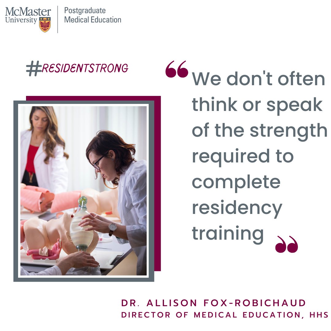 McMasterPGME's tweet photo. Day 3 of Resident Doctor Appreciation 2023. Today's messages of gratitude come from HHS Dr. Alison Fox-Robichaud, & SJHH Dr. Azim Gangji. Let's continue to recognize the strength and endurance our residents have! #ResidentStrong #ResidentDoctorsAppreciation2023 @ResidentDoctors https://t.co/kgdnjVBMOJ
