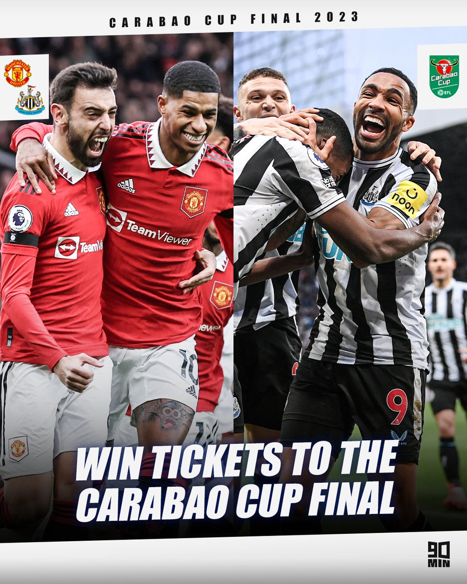 SI_FootballClub's tweet image. Two pairs of tickets to giveaway to the @Carabao_Cup Final! 🔴🏆⚫️

How to enter:
➊ Follow @90min_Football 
➋ Reply saying 'Newcastle' or 'Man United' depending on which tickets you'd prefer.

Two winners will be chosen Saturday.

#CarabaoCupFinal | UK Only | 18+ | T&amp;amp;Cs below.