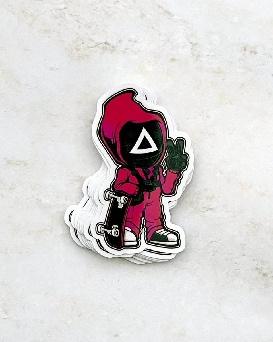 Check out this amazing sticker featuring the iconic guard from the hit TV show Squid Game! 🦑 #SquidGame #GuardLife #CartoonCraze 🔥 #SquidGameStickers #SquidGameMerch #TVShowLovers #CartoonMemorabilia #GuardGoals #StickerCollectors #GameOn 🎮 #TVShowFandom #SquidGameFever 🔥