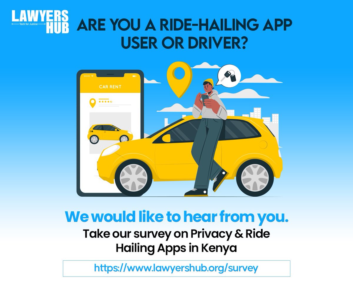 lawyershubHQ's tweet photo. Ride with Confidence: Share Your Thoughts on Privacy in Kenya's Ride Hailing Apps by taking part in this short survey: https://t.co/GTSL14nKNV
#DataPrivacy #RideHailingApps #Uber #Bolt #LittleCab https://t.co/fJOuPzxYkl