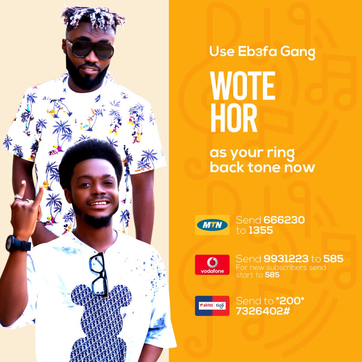 Eb3faG's tweet photo. Hi please kindly select your favorite song as a Caller Tune on all the networks by simply dialing and following the procedures below
Your support and contribution mean a lot to this brand
Thank you all
#uniquestarentertainment https://t.co/OUnYii3CRh