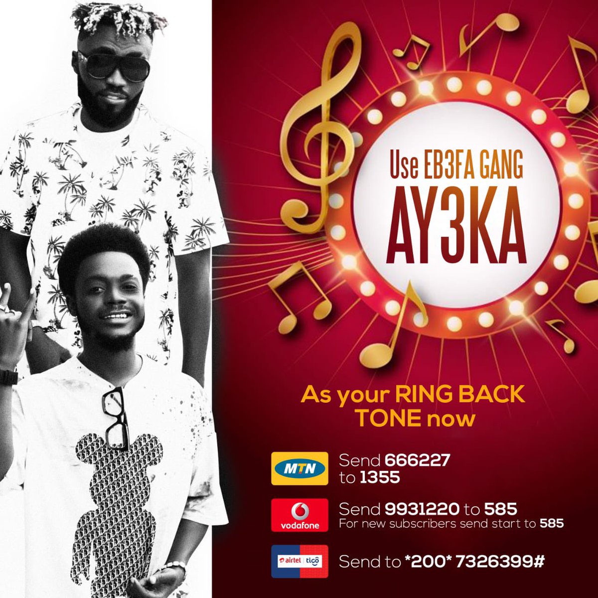 Eb3faG's tweet photo. Hi please kindly select your favorite song as a Caller Tune on all the networks by simply dialing and following the procedures below
Your support and contribution mean a lot to this brand
Thank you all
#uniquestarentertainment https://t.co/OUnYii3CRh