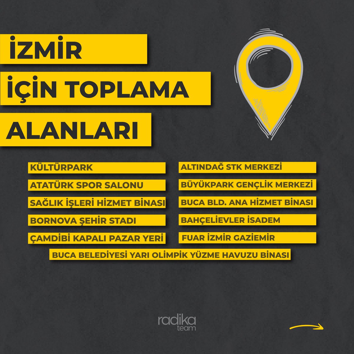radikasocial's tweet photo. Deprem bölgesine yardımda bulunmak için resmi kanalların açıkladığı acil ihtiyaç listesindeki ürünleri toplama alanlarına ulaştırabilirsiniz. 🙏🏻 https://t.co/8Di4bTp6XG