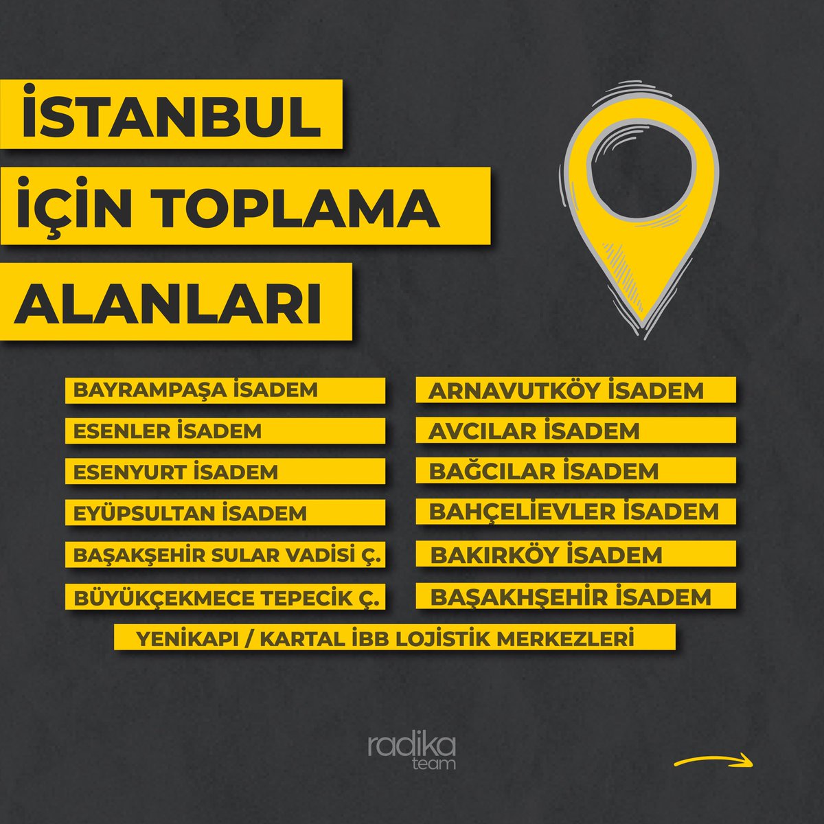 radikasocial's tweet photo. Deprem bölgesine yardımda bulunmak için resmi kanalların açıkladığı acil ihtiyaç listesindeki ürünleri toplama alanlarına ulaştırabilirsiniz. 🙏🏻 https://t.co/8Di4bTp6XG
