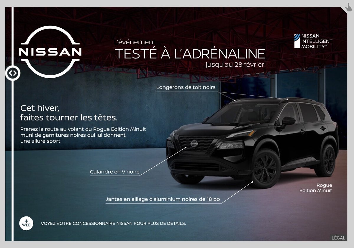 patbonin's tweet image. Vroom vroom, ⁦@NissanQuebec⁩ vous invite à mettre la pédale dans le tapis et à vivre d’adrénaline au volant d’un VUS qu’elle dit fait pour la ville! Ce genre de publicité devrait être interdite. #criseclimatique #securitepietons #sante #qualitedevie #nissanirresponsable