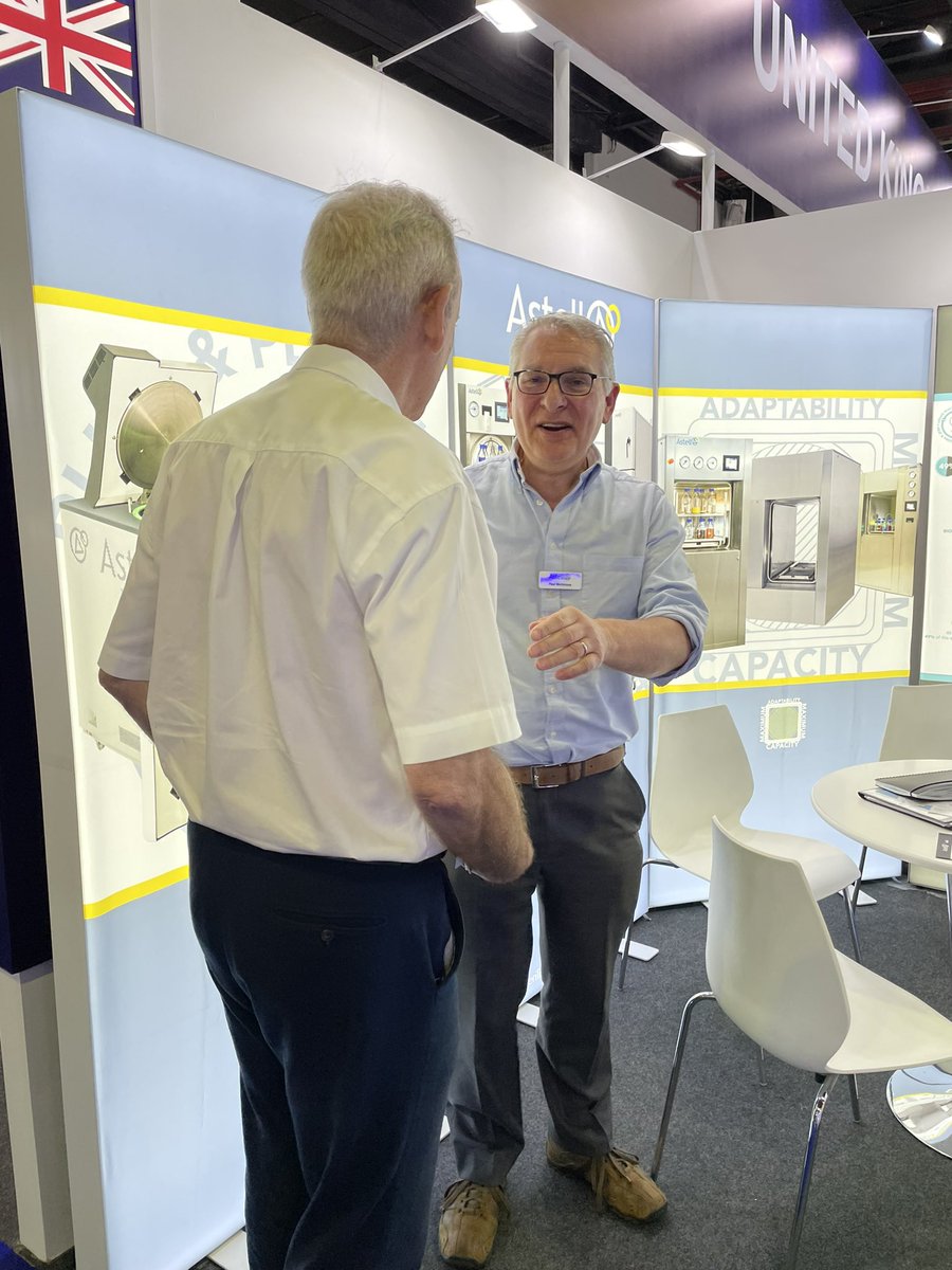 J_Balian's tweet photo. Paul Birchmore from @AstellSci has been pleased with the interest in their new biohazardous liquid waste disposal plant, especially from Kuwaiti buyers visiting the @gambica pavilion @MedlabSeries Dubai. https://t.co/9cGrhp3Bbe