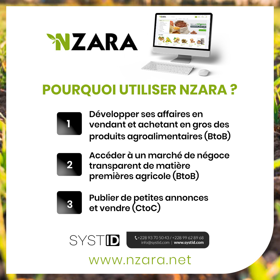 SystidSarl's tweet photo. Bénéficiez des opportunités d'achat et de vente de produits agroalimentaires et des matières premières agricoles à des prix compétitifs avec la marketplace Nzara.
Disponible dans Play Store et dans App store :
👉🏿 https://t.co/3s73Q0l3ma
#SYSTID #Nzara #Marketplace #agriculture https://t.co/yDMOlm7Jkm