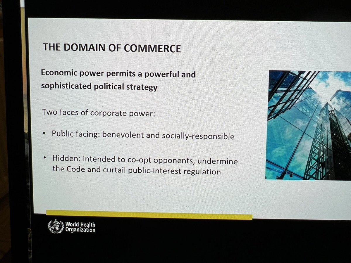 makesmilk's tweet photo. David McCoy: 6 companies control 60% of formula sales. Profit margins of 20%. CMF companies are “large and powerful.” Understanding the economic power of the industry is crucial. It “permits a powerful and sophisticated political strategy.” #ProtectBreastfeeding https://t.co/miFzeUSlqV