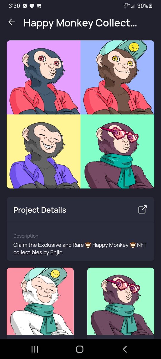 #Enjin #Myfirstnft Happy Monkey Collection GIVEAWAY!
Your chance to win the complete Happy Monkeys collection!
The Rules are simple!
❤️+Retweet 
Follow <a href="/ScottieTash/">Scottie.ENJ 🟩</a>
Thank you #Enjin family for making this giveaway possible. Goodluck! #Efinity #EnjinNFT