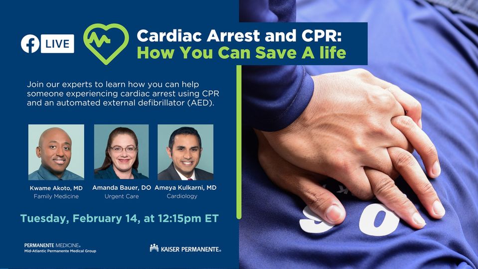 HeartOfGWR's tweet photo. Use your lunch hour to take action and learn how to save a life! On 2/14 at 12:15 PM ET, learn from experts, including board member @ameykulkarnimd from @MdAtlPermanente @KPMidAtlantic about how #CPRSavesLives and how to use an AED. https://t.co/D1YY97Ww7M
#GoRedDC https://t.co/fwblKNL1op