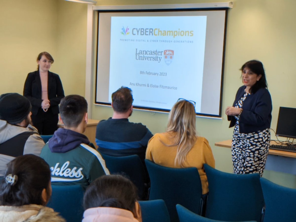 So pleased to welcome Anu and Eloïse from <a href="/templarexecs/">Templar Executives</a> to talk with our <a href="/LancasterUni/">Lancaster University</a> students about <a href="/cyberchampions/">Cyber Champions</a> 
Cyber security is for everyone!
