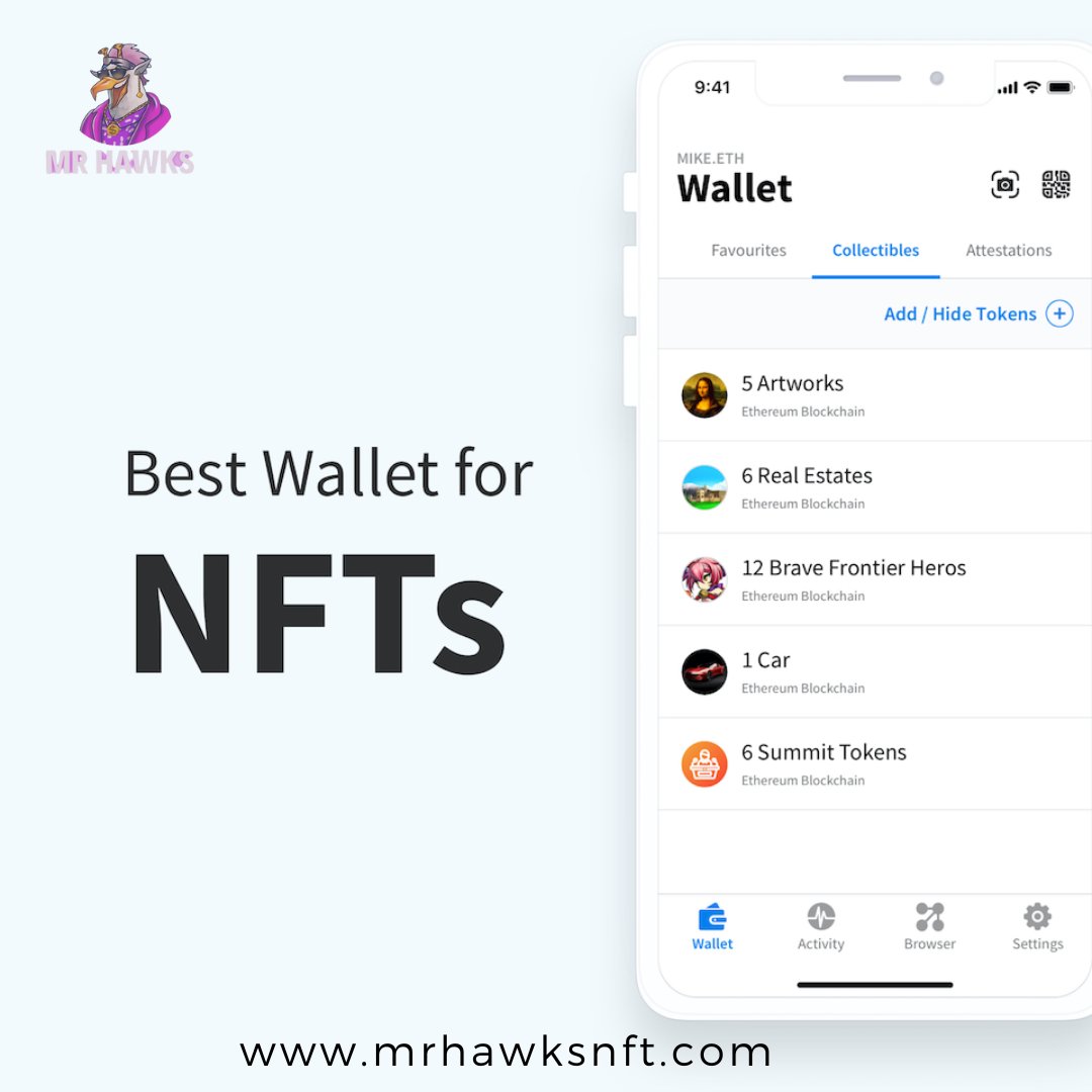 ft_hawks's tweet photo. AlphaWallet is the best wallet for NFTs. AlphaWallet allows you to access and see all your NFTs on Ethereum Network.
.
.
#mrhawks #NFTs #ethereum #crypto #Alphawallet https://t.co/WAEs2YoNTx