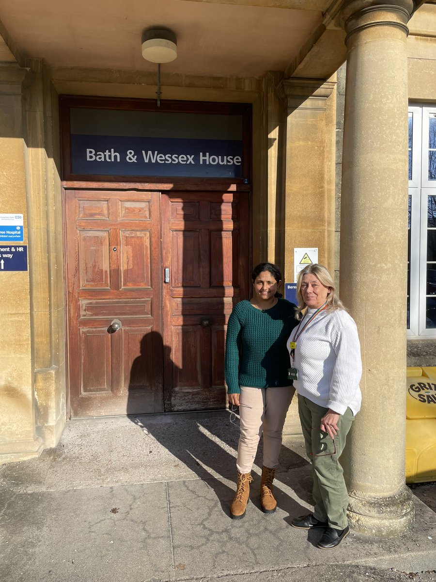 Lovely to meet Santhi and Deb, our new self funding team @RUHBath - 102 patients already helped in the two months they’ve been running. Making a huge difference to #PatientFlow thank you!!

@MichGoddard7 @CaraCBCEO