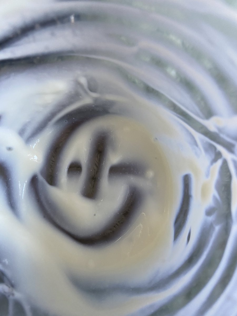 Just a smile at the end of my soya yoghurt with blueberries…