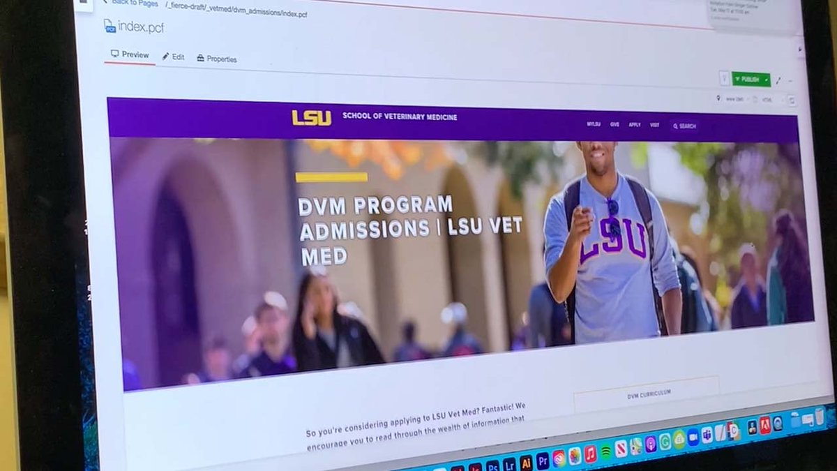LSUVetMed's tweet photo. Our redesigned website showcases our exceptional veterinary education programs, graduate and Ph.D. programs, animal healthcare services, and biomedical research. Visit us at:
https://t.co/kdACcSAg14 #LSUVetMed #wheresciencemeetspassion https://t.co/kGkOAPdfAb