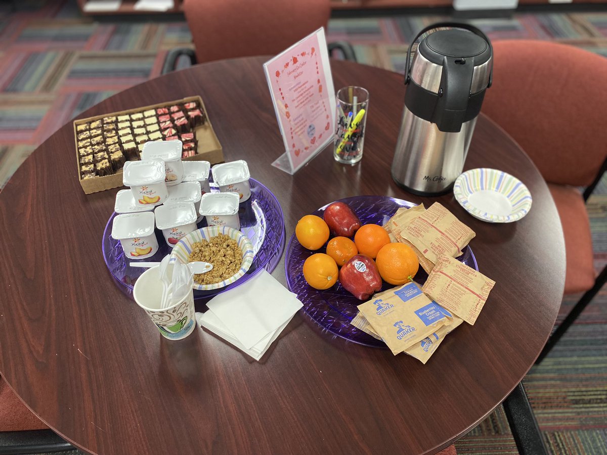 Thanks to our amazing Parent Liaison for providing breakfast on Tuesday. Fruit, Oatmeal, Yogurt, Granola, Coffee, and Cheesecake. Our Counselor Appreciation Week has been amazing. This was followed by a delicious lunch from Chipotle, provided by our AP, Mrs. Brasgalla.