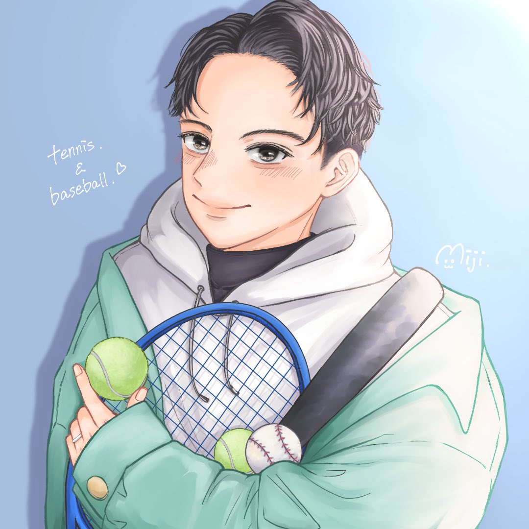 .
似顔絵☺️🎨
.
🎾✖️⚾️✖️👦🏻
.
#イラスト #絵描きさんと繋がりたい 
#似顔絵 #イラスト #illustration