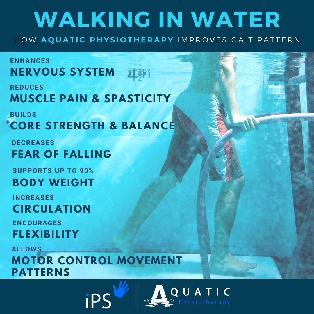 ips_physio's tweet photo. A Q U A T I C   P H Y S I O 💦

Here are just a few of the many benefits of walking in water to improve gait pattern 🚶🏻‍♂️

If you would like an Aquatic Physiotherapy session to see how it may benefit you or a loved one, please call 0345 625 2252 to book 🙌🏼💙

#ips #aquaticphysio https://t.co/I6DiZEV3zy