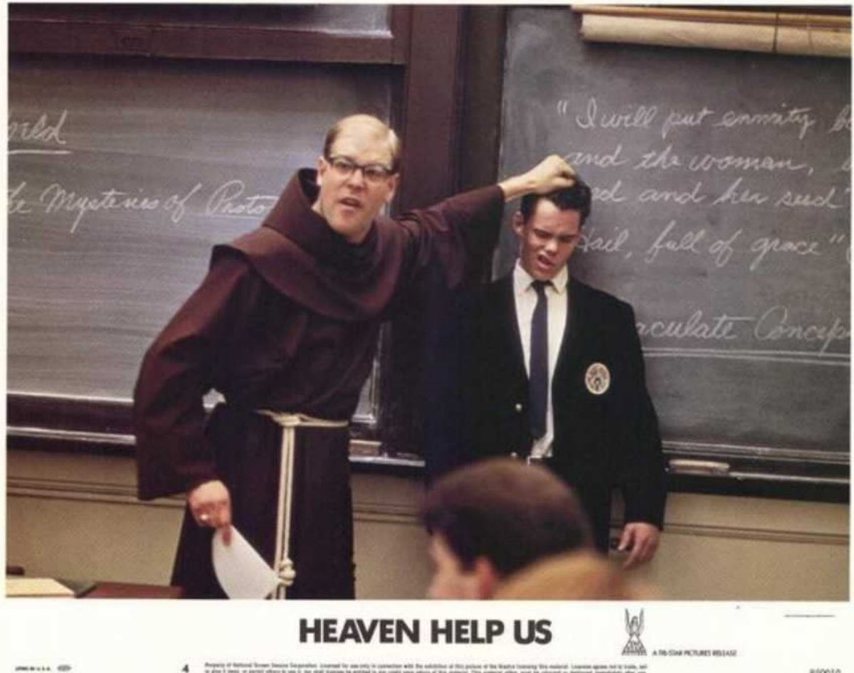 CONELRAD6401240's tweet photo. 1/3. The underrated and poorly promoted coming-of-age film HEAVEN HELP US was released #OTD in 1985. #AndrewMcCarthy #MaryStuartMasterson #WallaceShawn #JohnHeard #JayPatterson #DonaldSutherland #KevinDillon https://t.co/y9jxcGnZaO