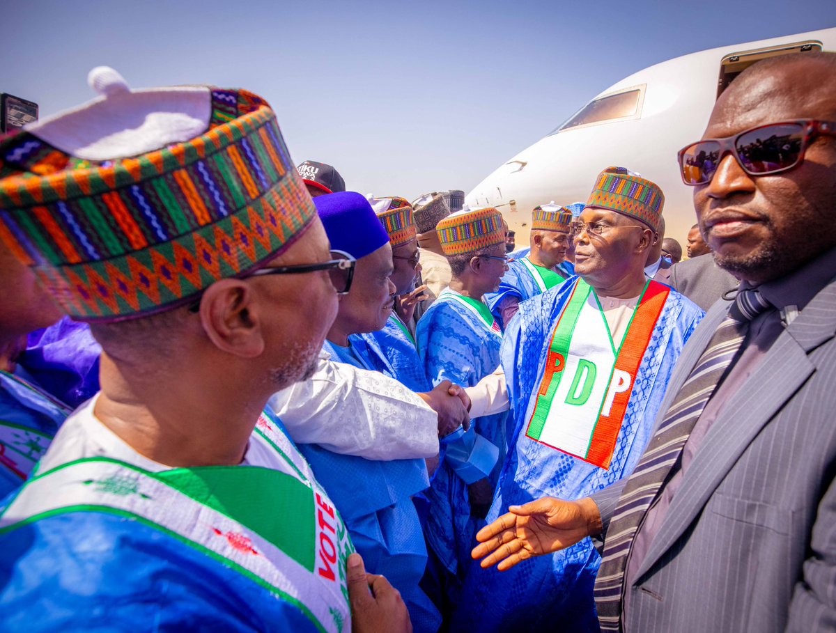 OneNigeriaa's tweet photo. "This is touchdown, Yobe. We are here to Recover Nigeria." -AA #RecoverYobeWithPDP
#OneNigeria https://t.co/GILhgydiTu