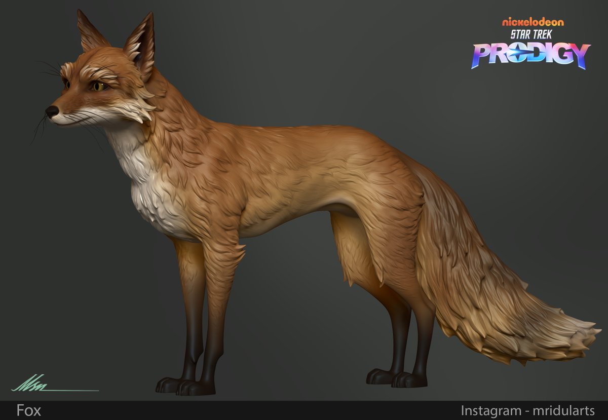 sen_mridul's tweet photo. Fox the sculpt I did for the show "Star Trek: Prodigy". Amazing show it is, and you can find it at #paramountplus 😃
#charactersculpt #startrekprodigy #nickelodeon #zbrush https://t.co/kFCgLN7Uap