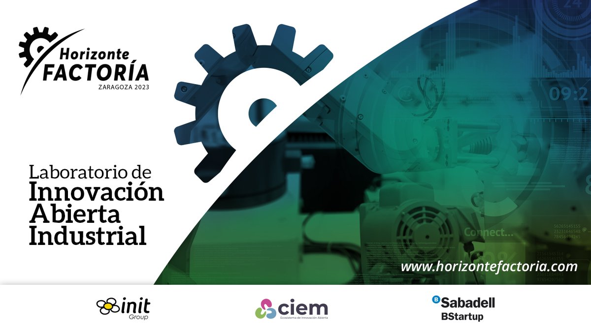 CIEMZaragoza's tweet photo. #HorizonteFactoría2023 😎¡#Industrias esto os va a interesar! Ya se ha abierto el periodo de captación de nuevos #retosindustriales para #HF, laboratorio de #innovaciónabierta de @Grupo_init y @BancoSabadell. 
¿Quieres participar? Entra en https://t.co/rEBKughAo2. https://t.co/vhiHj9hkBm