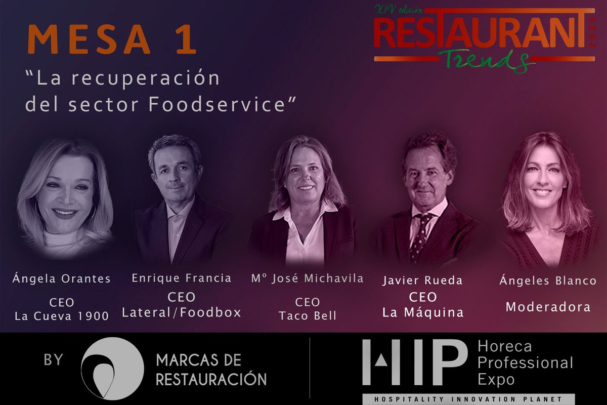 Solo 1️⃣ mes para RESTAURANT TRENDS’23 el mayor #evento para la #restauracion en España de #MdR y <a href="/expohip/">HIP 2026</a> 🍽️🇪🇸

👉🏼Los CEOs de <a href="/LaCuevade1900/">La Cueva de 1900</a> <a href="/tacobell/">Taco Bell</a> <a href="/rest_lateral/">Lateral</a> <a href="/foodbox_oficial/">FoodBox</a> y #LaMáquina hablarán sobre “El reto de liderar una gran #marcaderestauracion”

#RTrends23 #IFEMA
