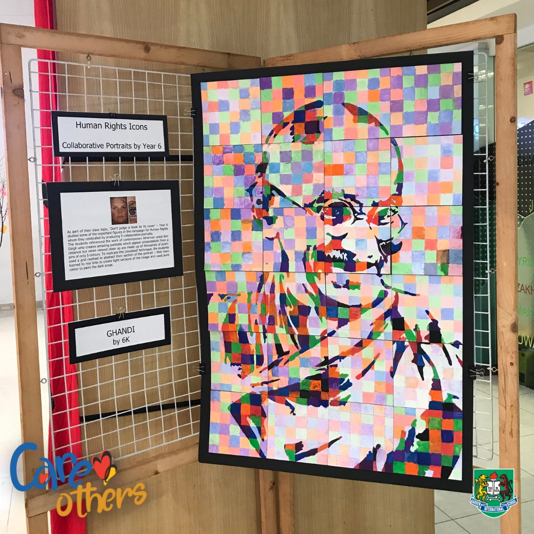 gismalaysia's tweet photo. 👩‍🎨 Our Year 6 @gismalaysia students produced collaborative portraits of important Human Rights figures as part of their class topic, "Don't Judge A Book by Its Cover". These artworks are currently on display in our Main Foyer. 👨‍🎨 @Art_Gis https://t.co/bhVypVgmmQ