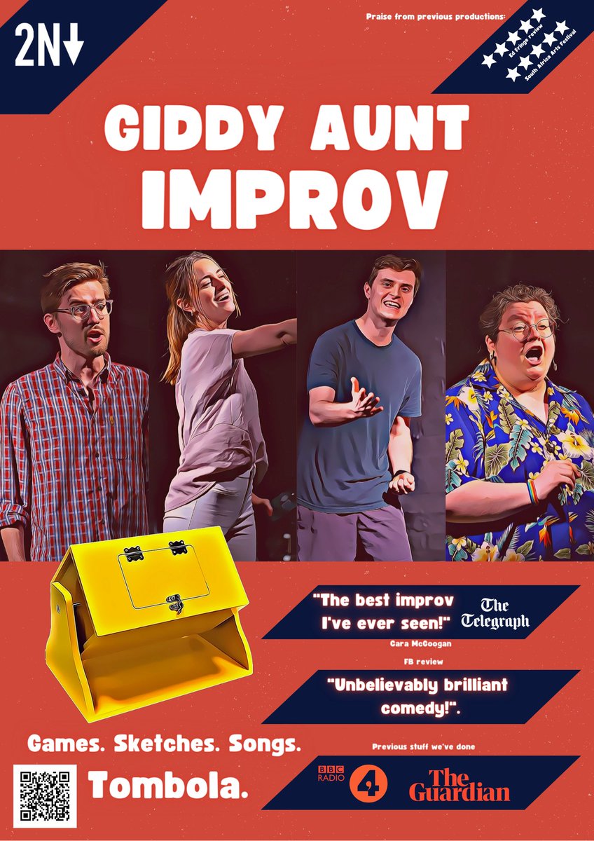 LET'S GOOOOO...

At the new, sexier time of ✨ Friday 9pm ✨ , your favourite GIDDY AUNTS will be back on stage. 

Games. Sketches. Songs. TOMBOLA.

🎟️ tickettext.co.uk/gpETrVu7kF