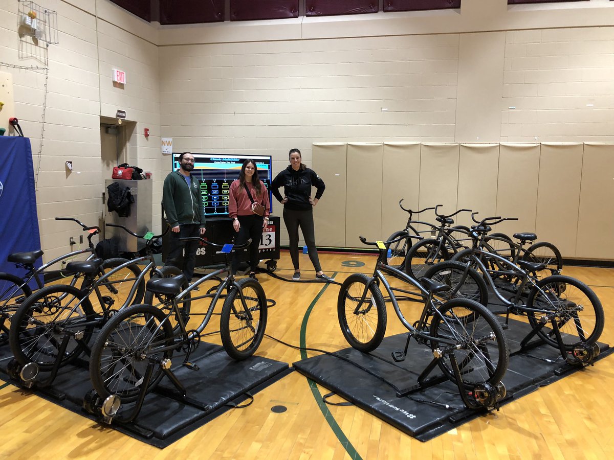 It’s happening here <a href="/MyZvilleSchools/">Zionsville Community Schools</a> <a href="/Nine13sports/">Nine13sports</a> virtual cycling!! <a href="/IndianaSHAPE/">Indiana SHAPE</a> #PE teacher <a href="/alyjaxn/">Alyssa Jackson</a> teaching #health #Helmet #cycling skills